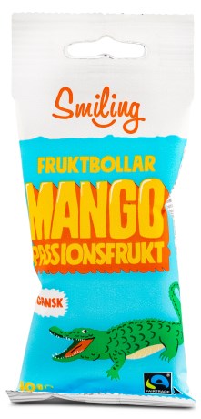 Smiling Frugtkugler Mango/Passion Fairtrade, F�devarer - Smiling