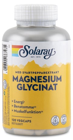 Solaray Magnesium Glycinat, Vitaminer & Mineraler - Solaray