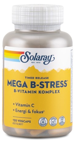 Solaray Mega B-Stress, Vitaminer & Mineraler - Solaray