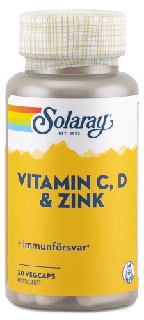 Solaray Vitamin C, D & Zink, Vitaminer & Mineraler - Solaray