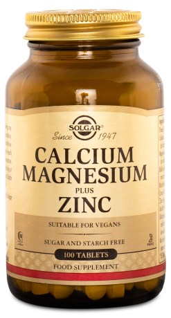 Solgar Kalsium & Magnesium Plus Sinkki, Vitaminer & Mineraler - Solgar