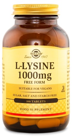 Solgar L-Lysine 1000 mg, Tr�ningstilskud - Solgar