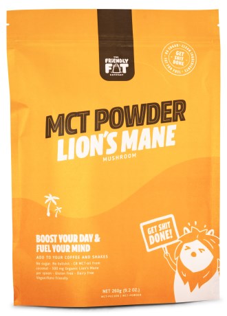 The Friendly Fat Company C8 MCT-Pulver m Lions Mane Mushroom, F�devarer - The Friendly Fat Company