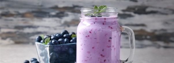 Blbrsmoothie med protein