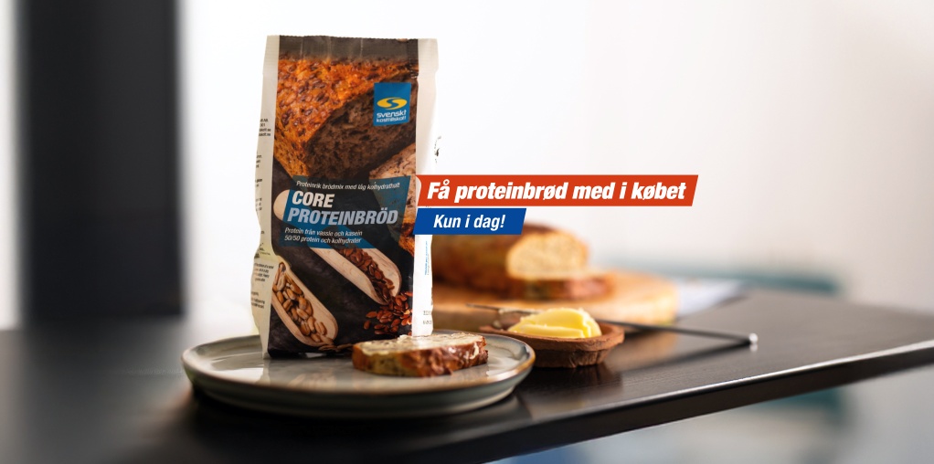 Kun i dag! K�b fra varem�rket Core Nutrition for 500 kr., og f� Core Proteinbr�d med i k�bet