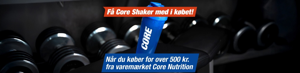 Kun i dag! K�b fra varem�rket Core Nutrition for 500 kr, og f� Core Shaker 800