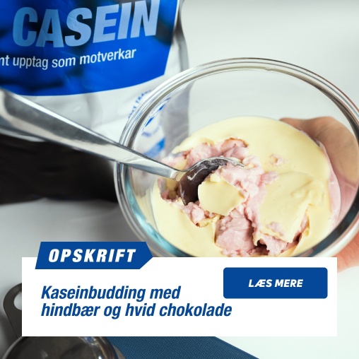 Kaseinbudding med hindb�r og hvid chokolade - NEW