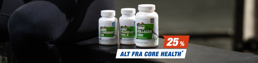 Kun i dag! K�b for 500 kr. i hele butikken, f� 25% p� Core Health