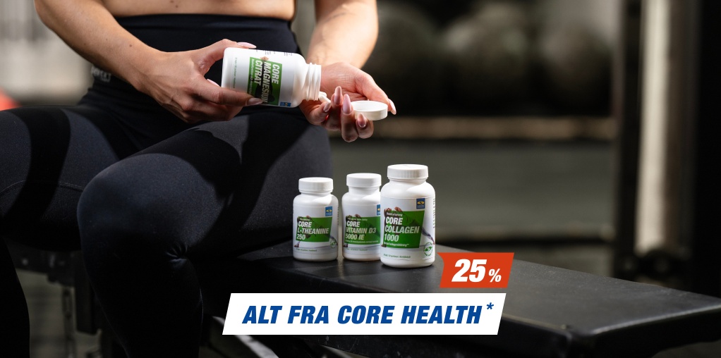 Kun i dag! K�b for 500 kr. i hele butikken, f� 25% p� Core Health