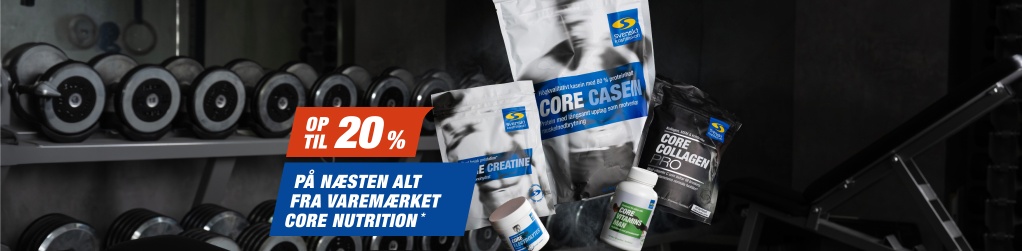 F� op til 20% p� varem�rket Core Nutrition ved k�b over 500 kr.